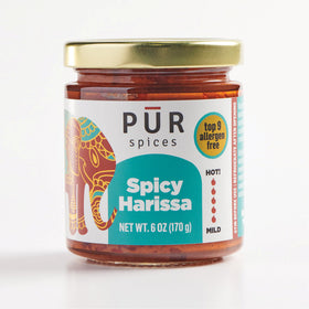 PUR Spices Original Spicy Harissa Paste jar front for bold versatile cooking