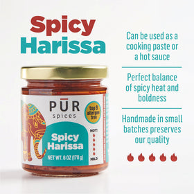 Pasta dish enhanced with PUR Spices harissa paste for vibrant heat