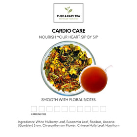 Pure And Easy Tea Cardio Care loose leaf in a bowl ready to steep