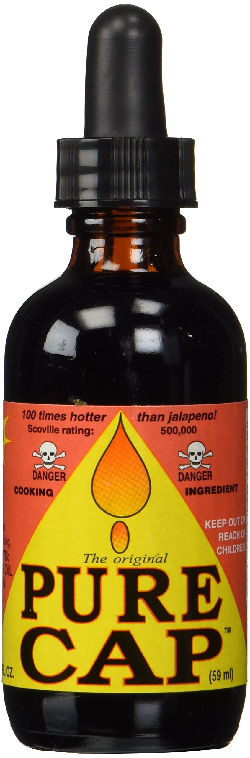 Pure Cap Ferociously Fiery Hot Sauce bottle for bold flavor, ideal on wings and tacos.