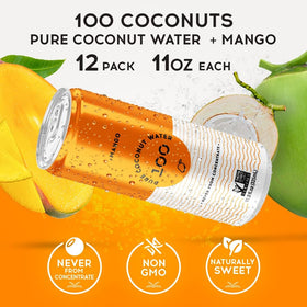 Pure Coconut Water 100 Mango blended into a smoothie for natural vitality