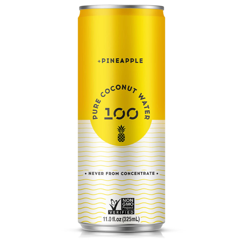 Pure Coconuts Water 100 pineapple bottle with tropical flavor for quick hydration.