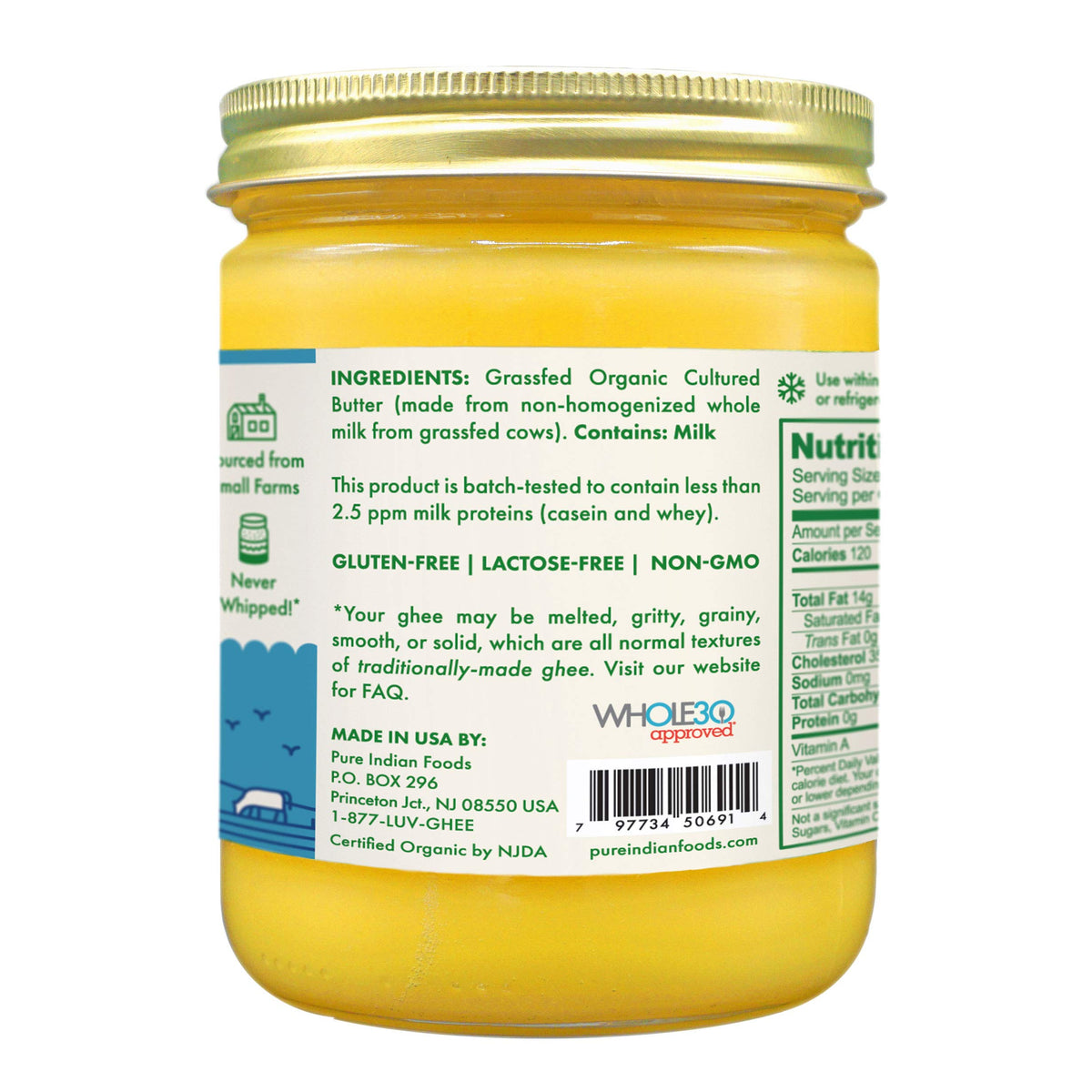 Golden melted ghee on toast from Pure Indian Foods.