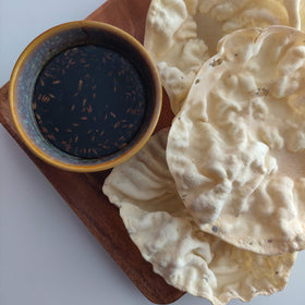 Pure Indian Foods family-owned heritage featured in the kitchen.