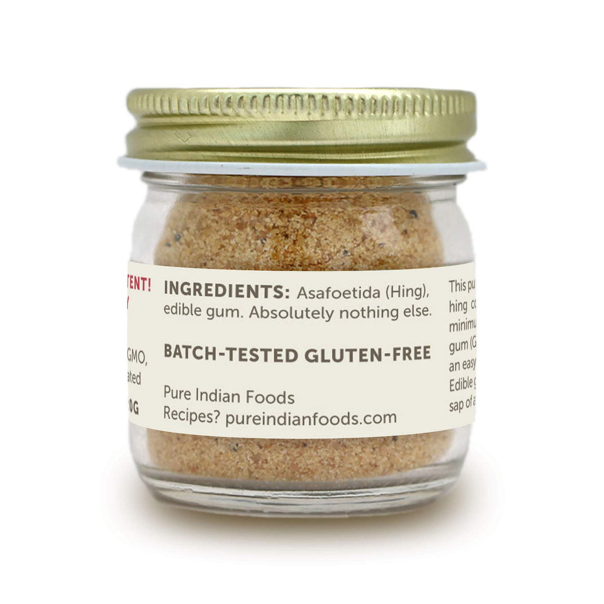 Pure Indian Foods Hing powder used to substitute garlic in quick stir-fry.