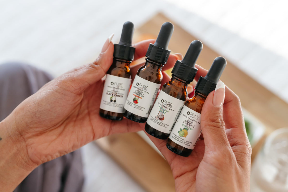 Pure Inventions kitchen scene with bottle ready for everyday wellness.