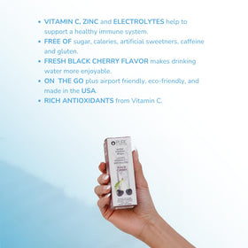 Pure Inventions vitamin C electrolytes bottle label close-up.