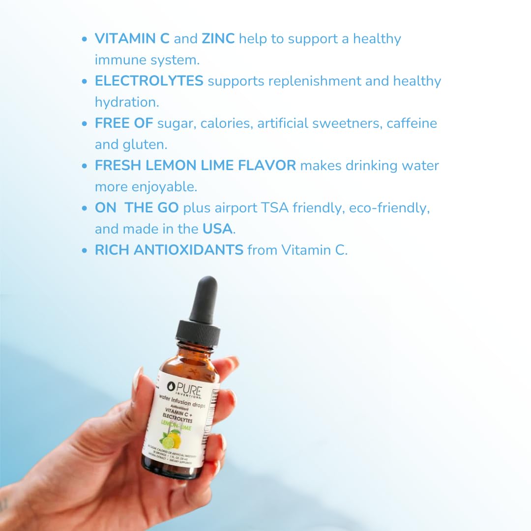 Pouring drops into a glass to show customizable hydration with electrolytes.