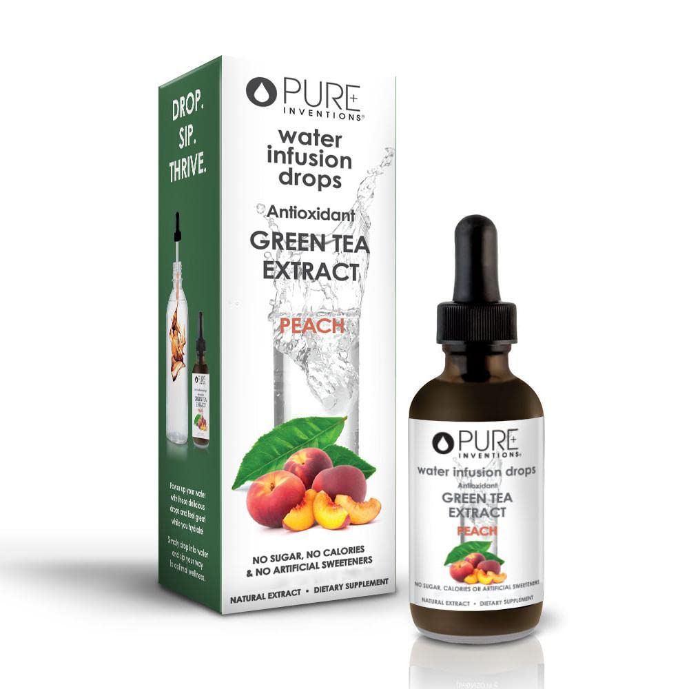 Pure Inventions water enhancer drops in glass bottle front view for easy daily hydration