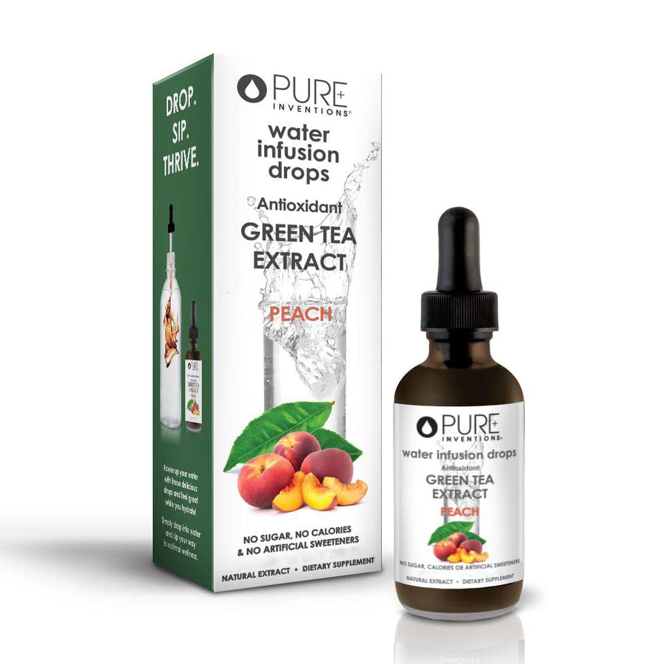 Pure Inventions water enhancer drops in glass bottle front view for easy daily hydration