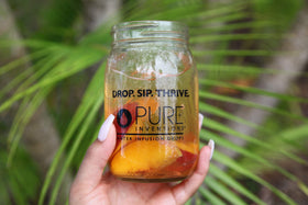 Ingredient list highlights natural stevia and monk fruit sweeteners