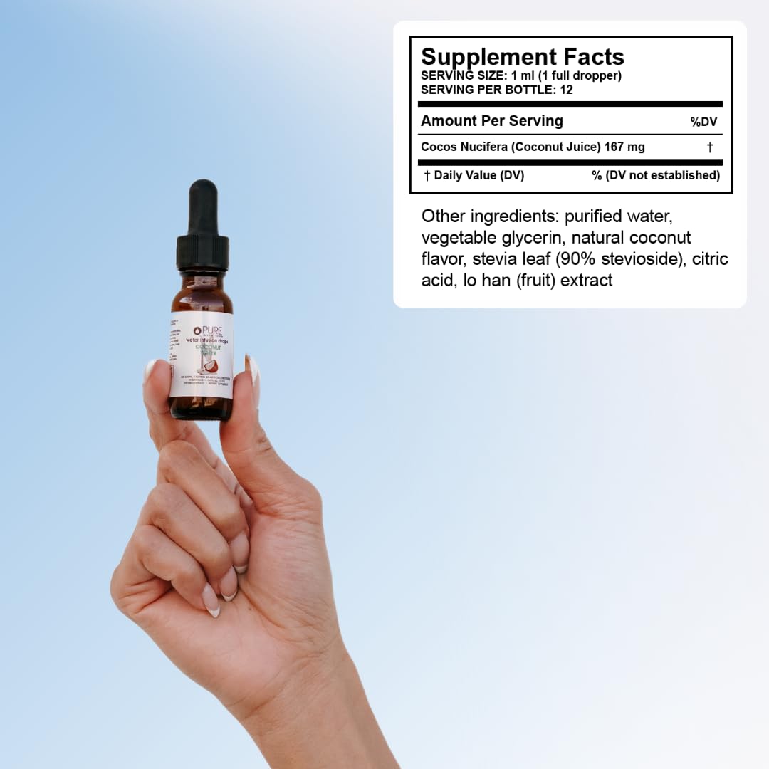 Pure Inventions water with infusion drops during workouts for flavor.