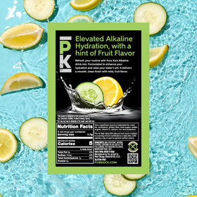 Pure Kick alkaline flavor closeup showing light flavor options.