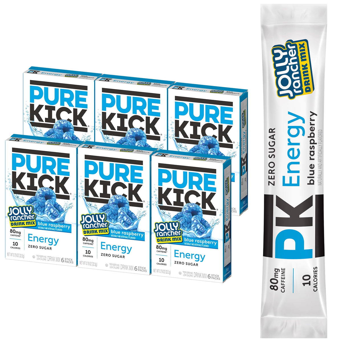Pure Kick Blue Raspberry stick for on-the-go energy and flavor boost.