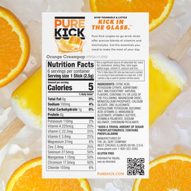 Pure Kick Hydration Orange Creampop dissolving in water delivers creamy citrus
