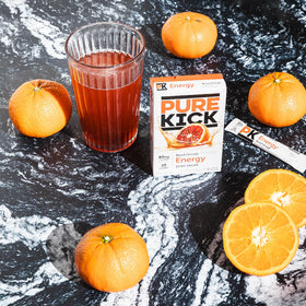 Pure Kick stirring in water shows a refreshing flavor in minutes.