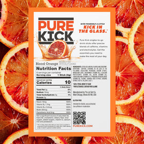 Pure Kick vitamin-enriched label highlights B vitamins for daily energy support.