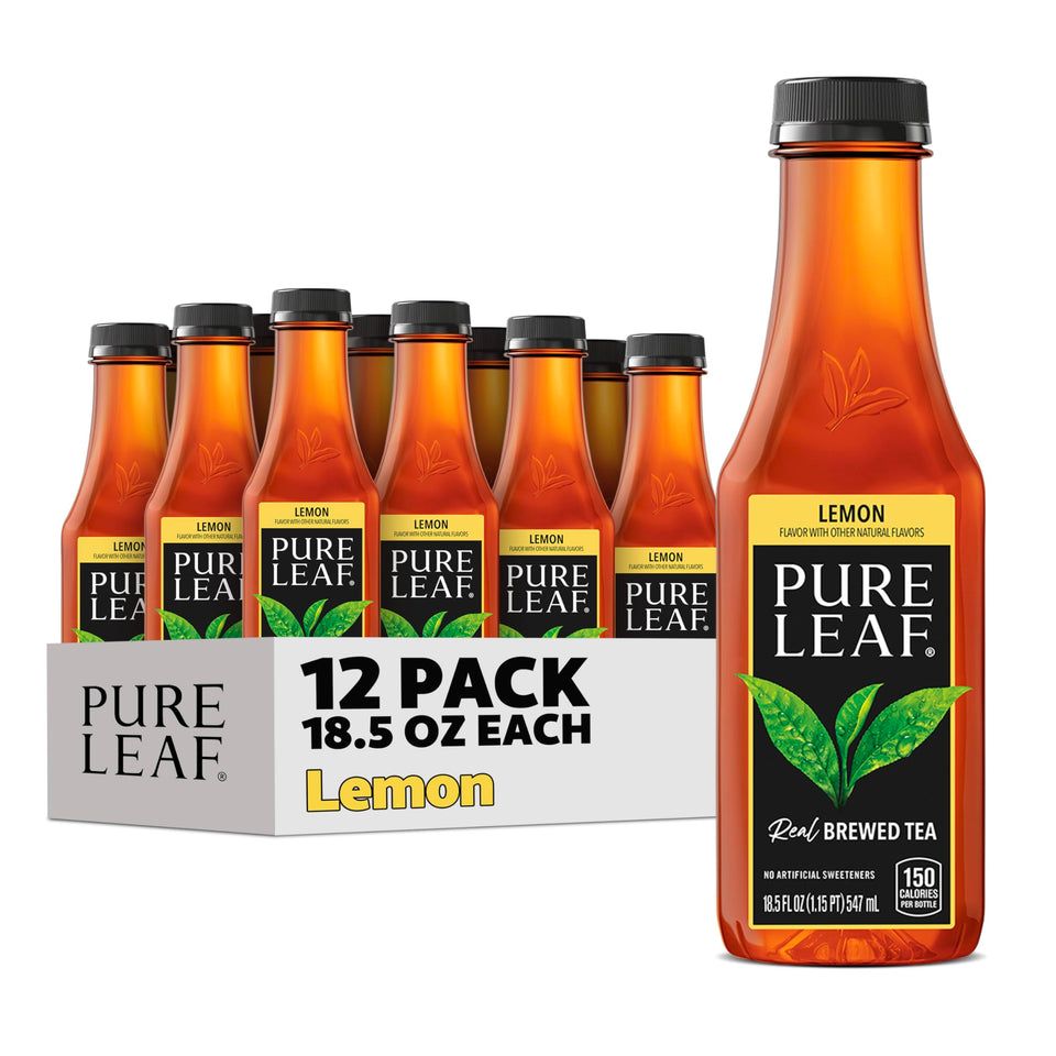 Pure Leaf Lemon Tea bottle 12-pack for on-the-go refreshment.