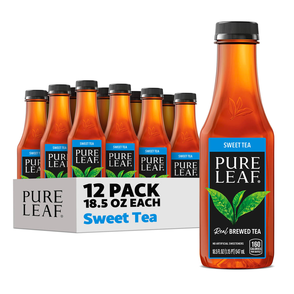 Pure Leaf Sweet Tea bottle pour highlights real brew flavor for a refreshing sip