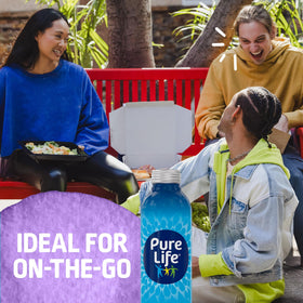 Pure Life family use scene supporting active days with purified water.