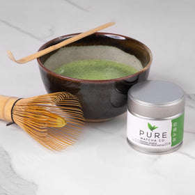 Pure Matcha Co airtight tin helps maintain aroma and freshness