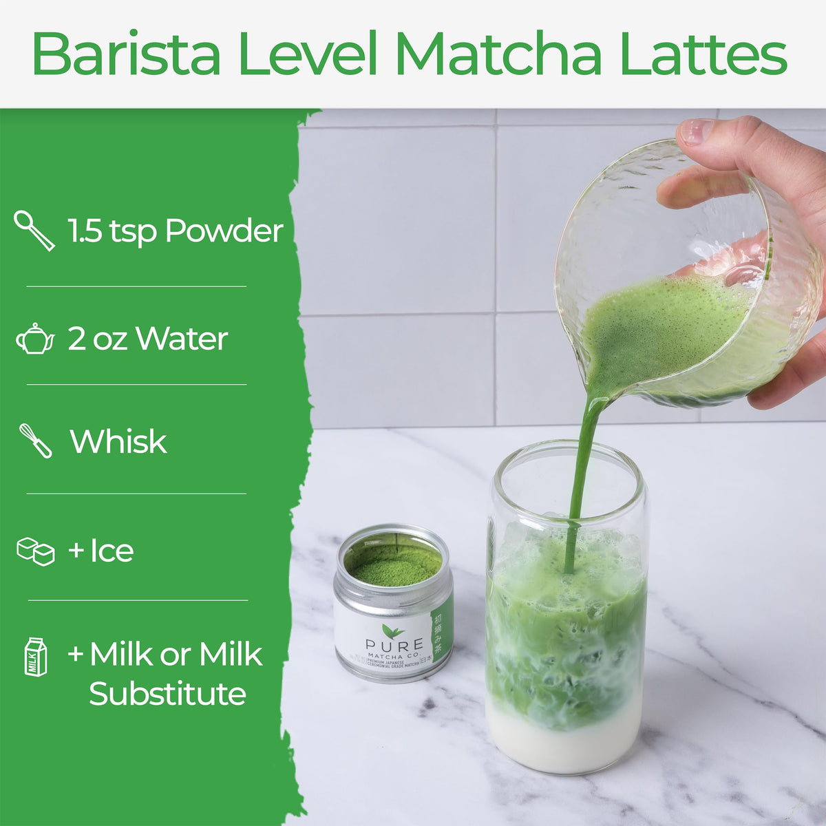 Pure Matcha Co Japanese-origin Nishio matcha harvested from first flush leaves