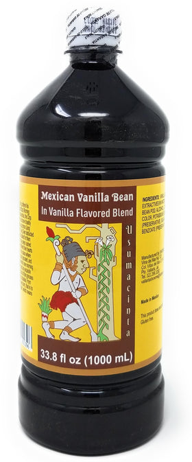 Pure Mexican Vanilla Usumacinta amber bottle with warm aroma