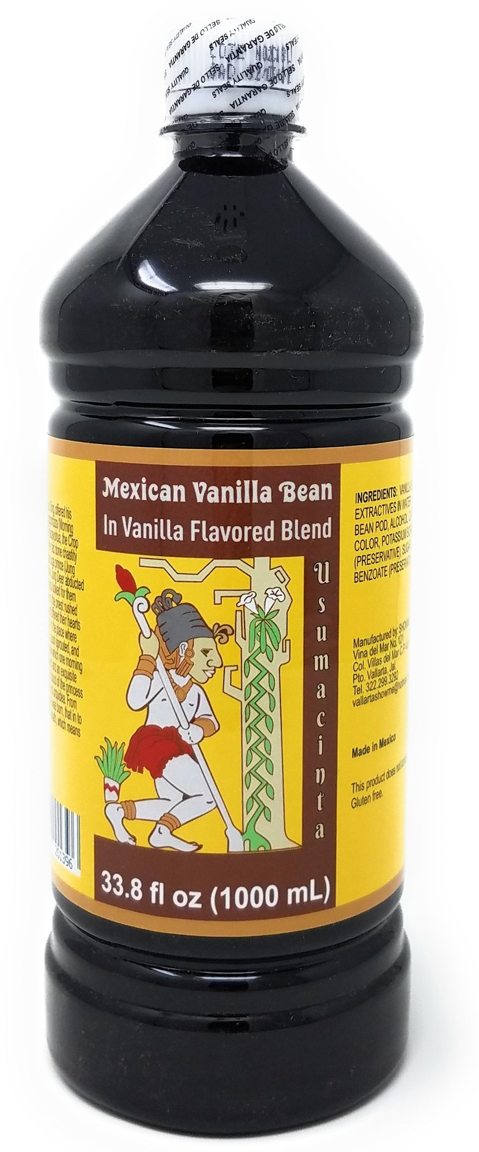Pure Mexican Vanilla Usumacinta amber bottle with warm aroma