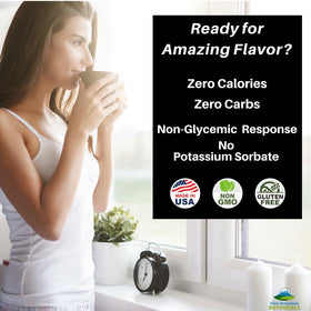 Pure Mountain Botanicals organic stevia label highlights USDA Organic and kosher certification
