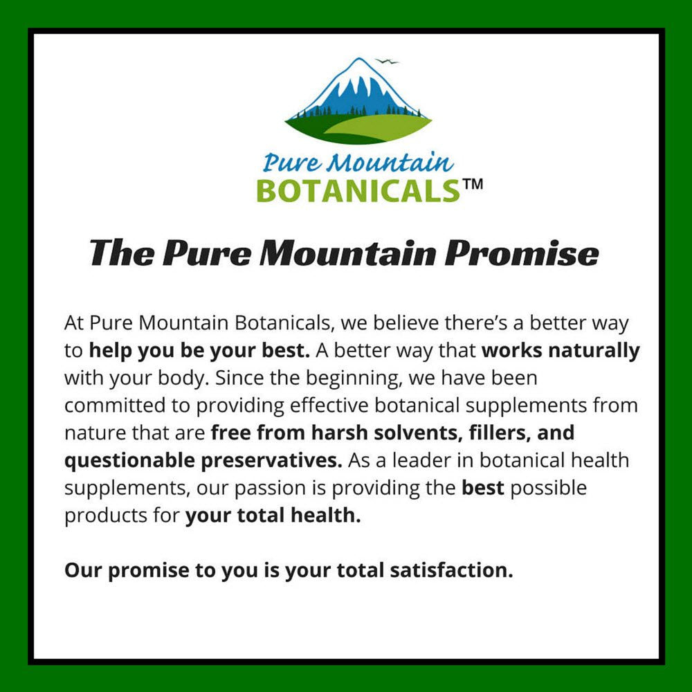 Pure Mountain Botanicals close-up of drops highlights purity and organic quality