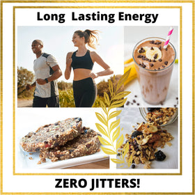 Pure Natural Miracles cacao nibs in granola bowl boost flavor and energy.