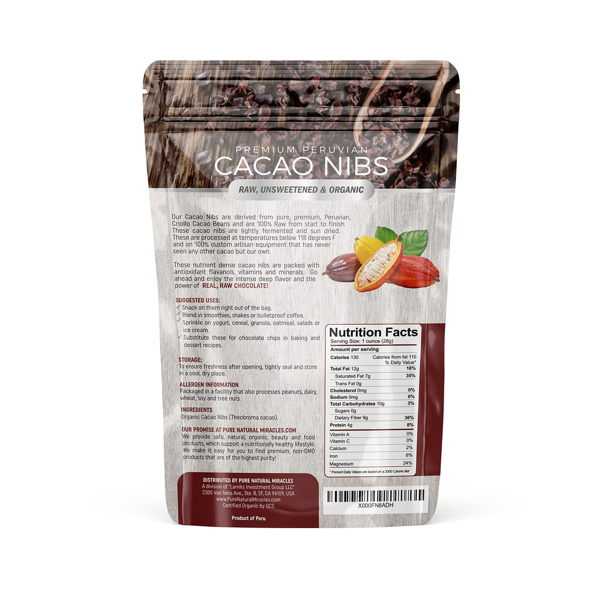 Pure Natural Miracles nibs as a keto-friendly topping add texture and antioxidants.