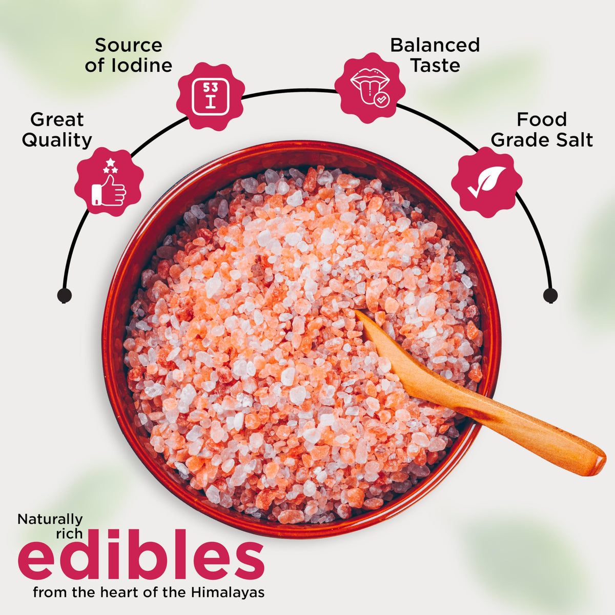 Pure Nature Himalayan pink salt for seasoning and cooking