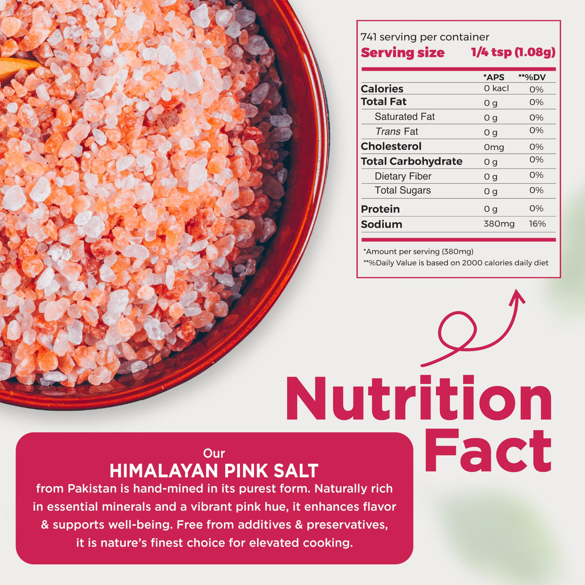 Pure Nature Himalayan pink salt for grilling meats and vegetables