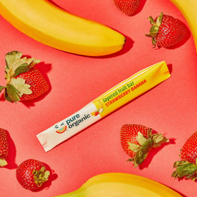 Pure Organic layered fruit bar, individually wrapped for easy taking anywhere