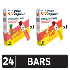 Pure Organic layered fruit bar pineapple passionfruit, tropical flavor in a bar