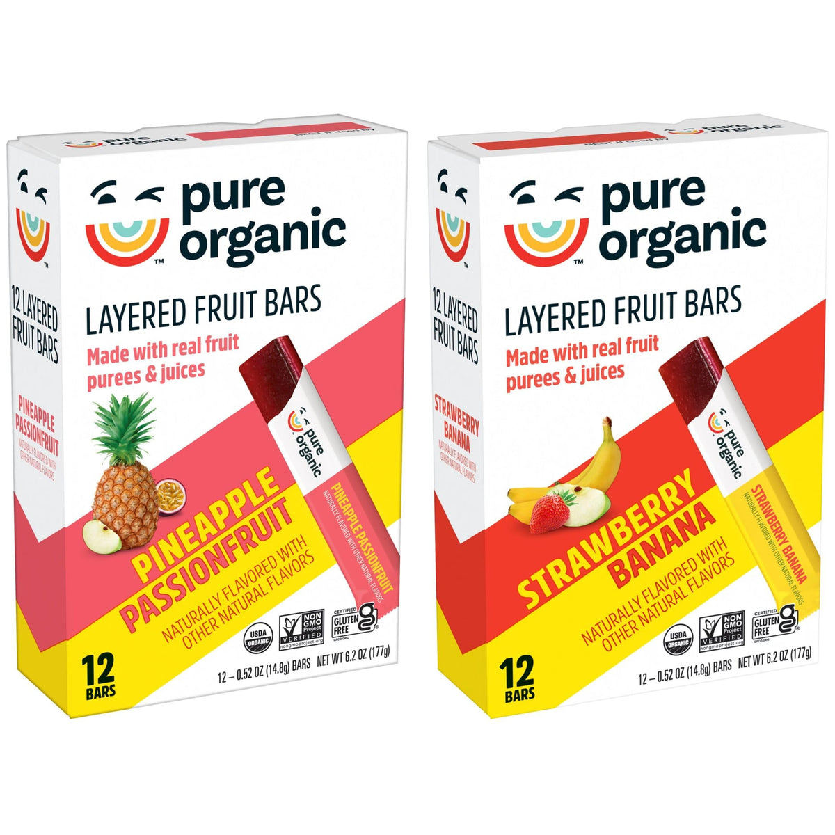 Pure Organic USDA Organic certified snack bar for clean eating
