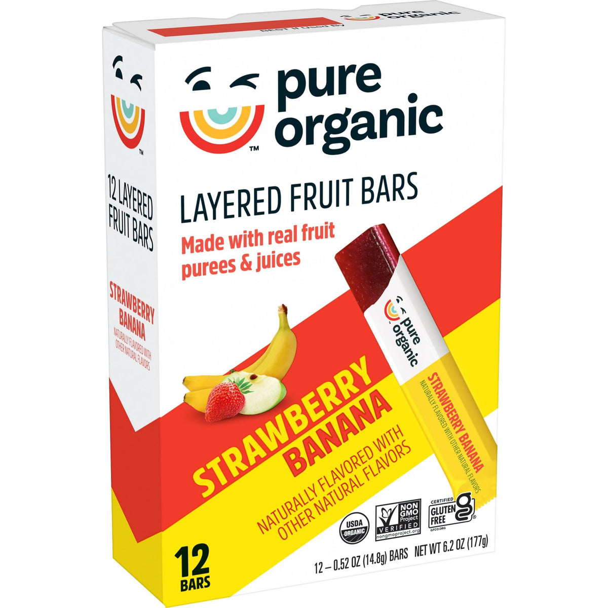 Pure Organic bars with vibrant layers appeal to kids snacks