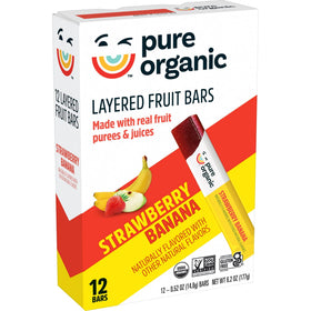 Pure Organic bars with vibrant layers appeal to kids snacks
