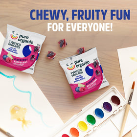Pure Organic Twisted Fruit Bites kid-friendly snack for backpack trips.