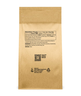 Pure Original Ingredients 9 Grain Flour bag back, highlighting non-GMO and vegan purity