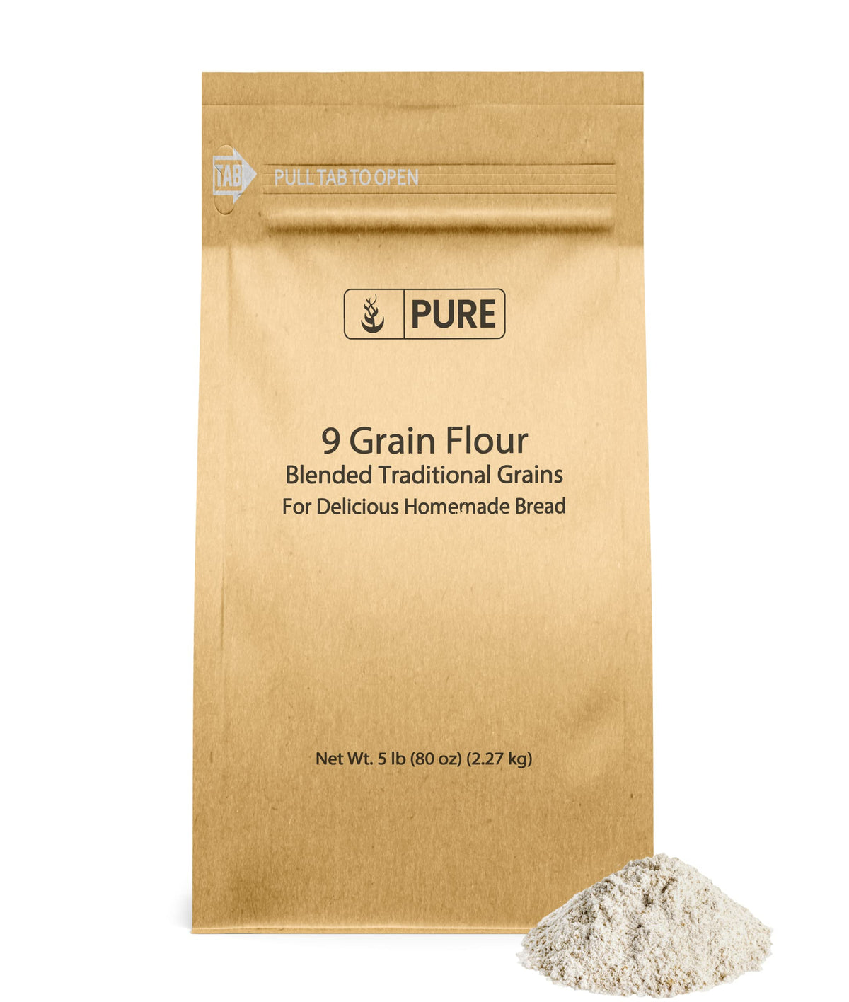 Pure Original Ingredients 9 Grain Flour bag ready for versatile baking and everyday meals.