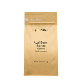 PURE ORIGINAL INGREDIENTS Acai powder bottle ready for daily smoothies.