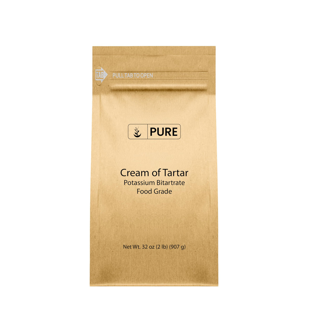 Pure Original Ingredients Cream of Tartar in a bag, ideal for stable baking and meringue peaks.