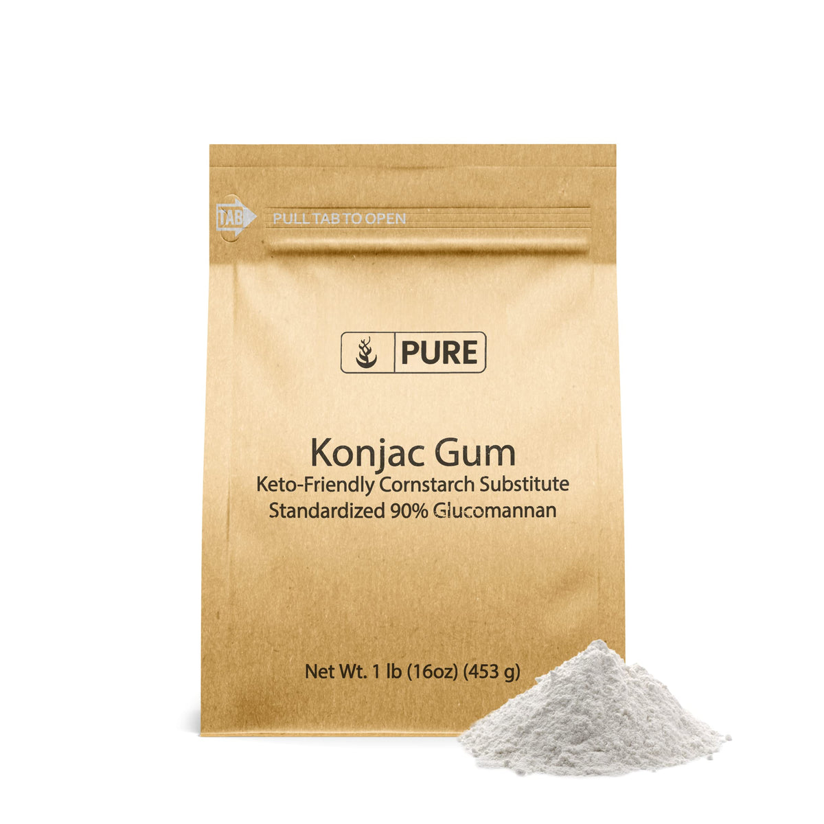 Pure Original Ingredients Konjac Gum bottle for keto-friendly thickening