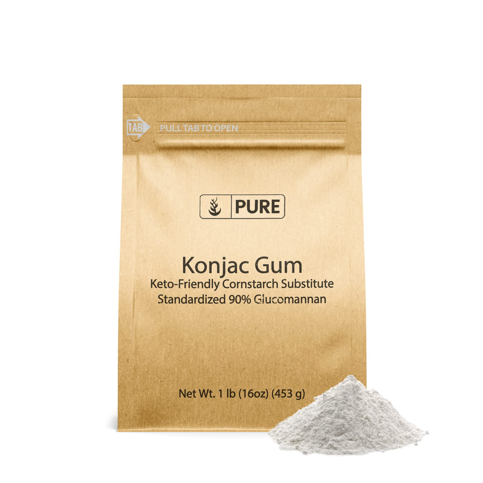 Pure Original Ingredients Konjac Gum bottle for keto-friendly thickening