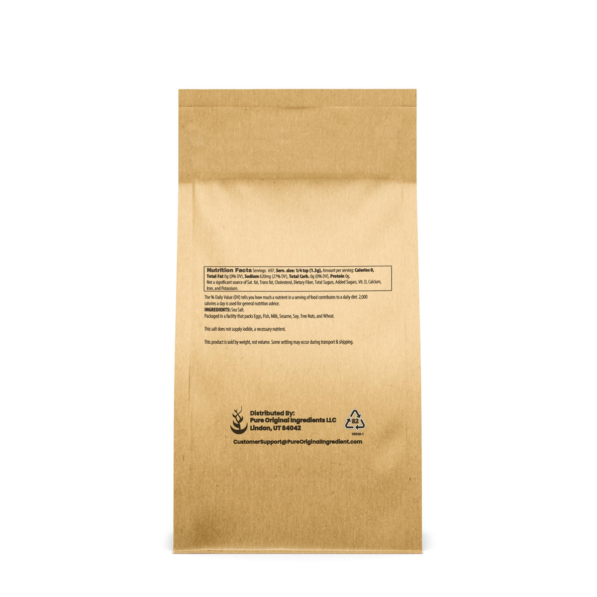 Pure Original Ingredients Mediterranean sea salt crystals ideal for cooking and finishing