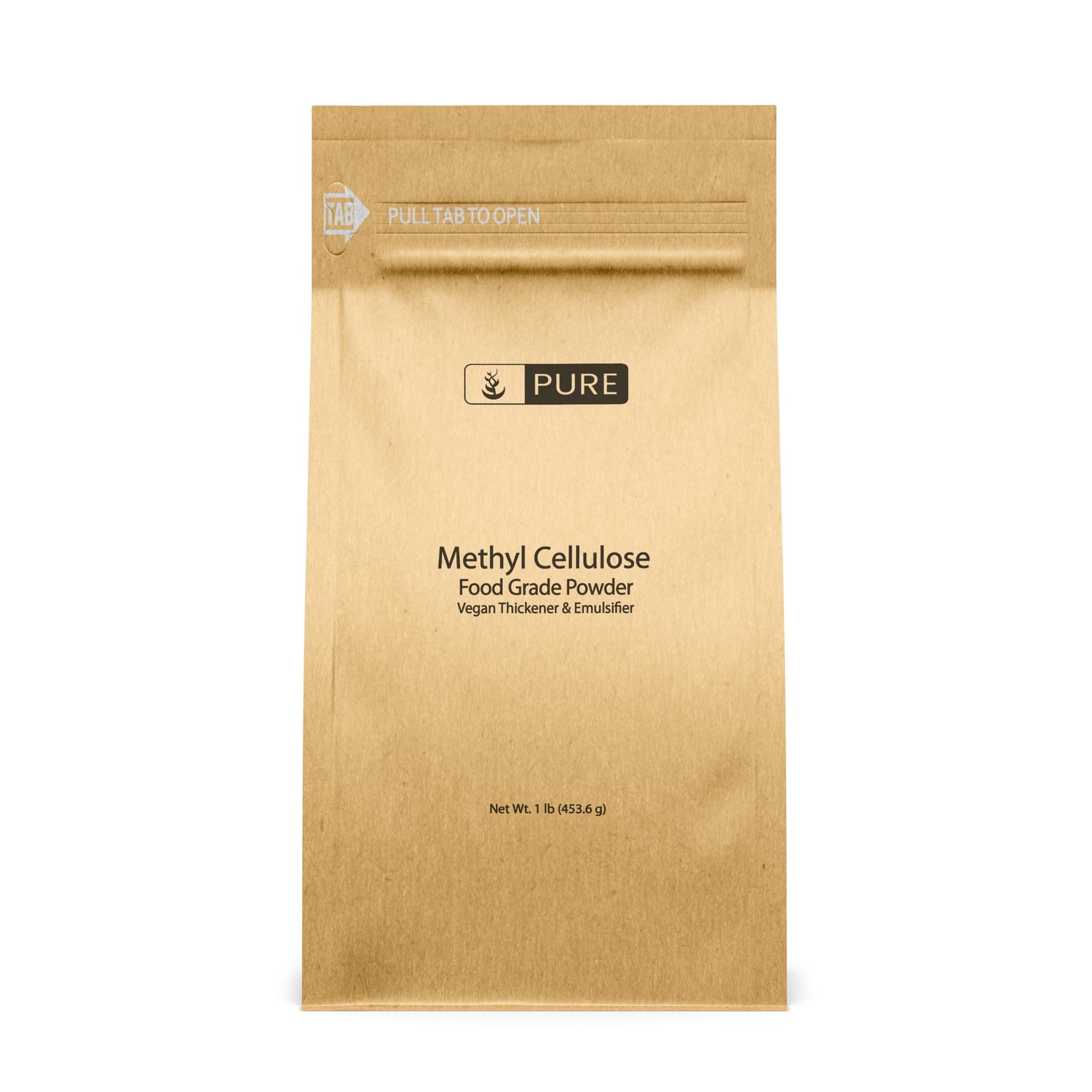 Pure Original Ingredients methylcellulose bag front, eco-friendly packaging for vegan cooking.