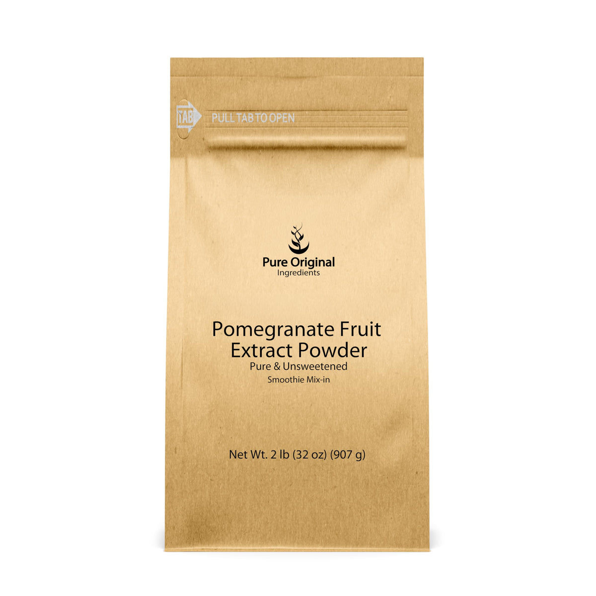PURE ORIGINAL INGREDIENTS pomegranate extract powder jar—purity ideal for smoothies.