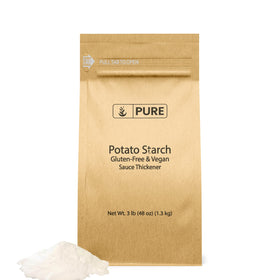 Pure Original Ingredients potato starch bag front view for smooth sauce thickening.